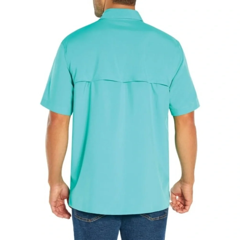 Eddie Bauer Men's Teal Button Down Shirt - Picture 2 of 11